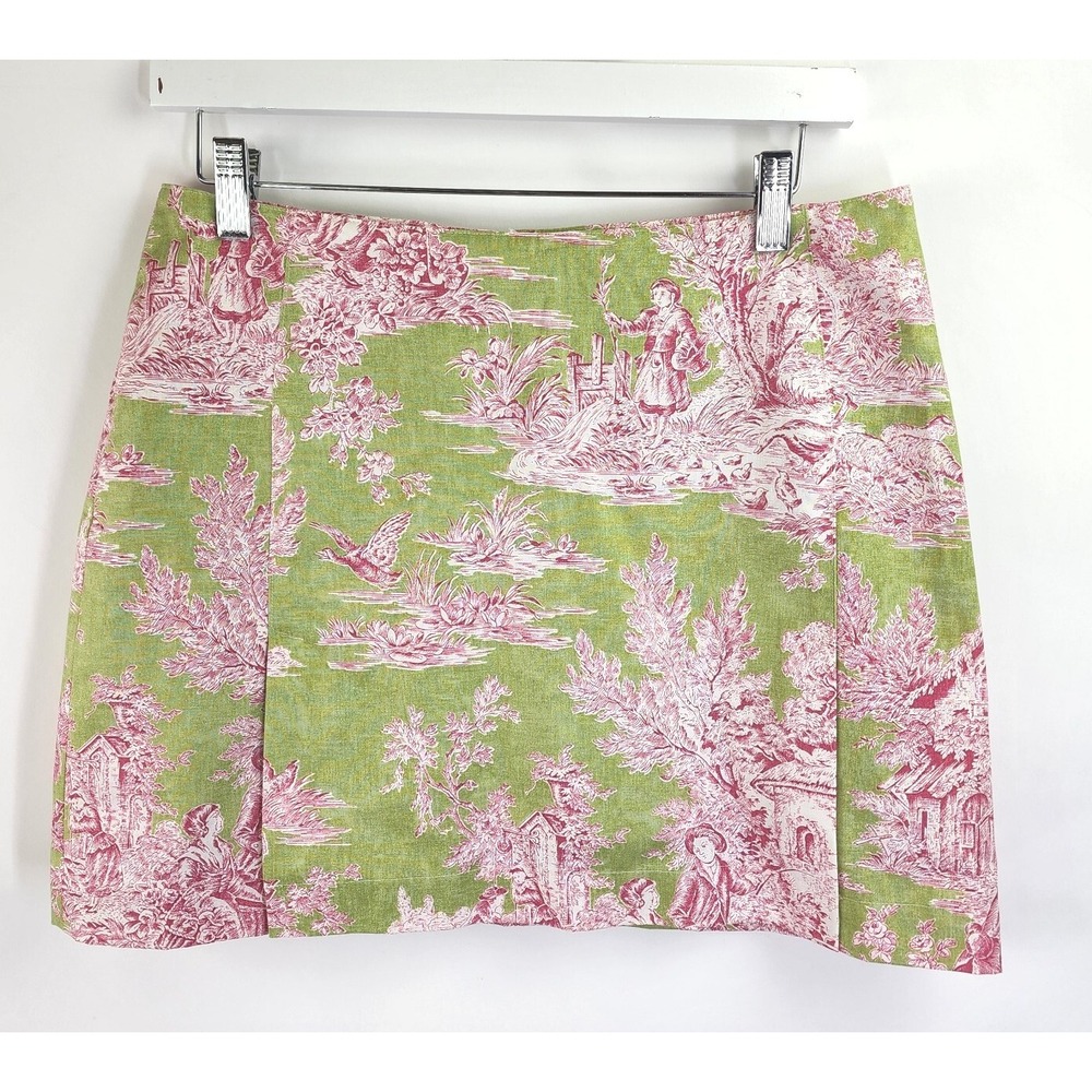Fjall Skirt Womens 8 Floral Pink Green Tapestry Skort